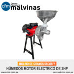 MOLINO DE GRANOS SECOS Y HÚMEDOS MOTOR ELECTRICO DE 2HP